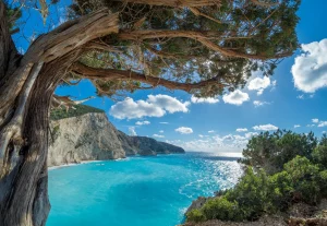 Ride along breathtaking cliffs overlooking the Ionian Sea
